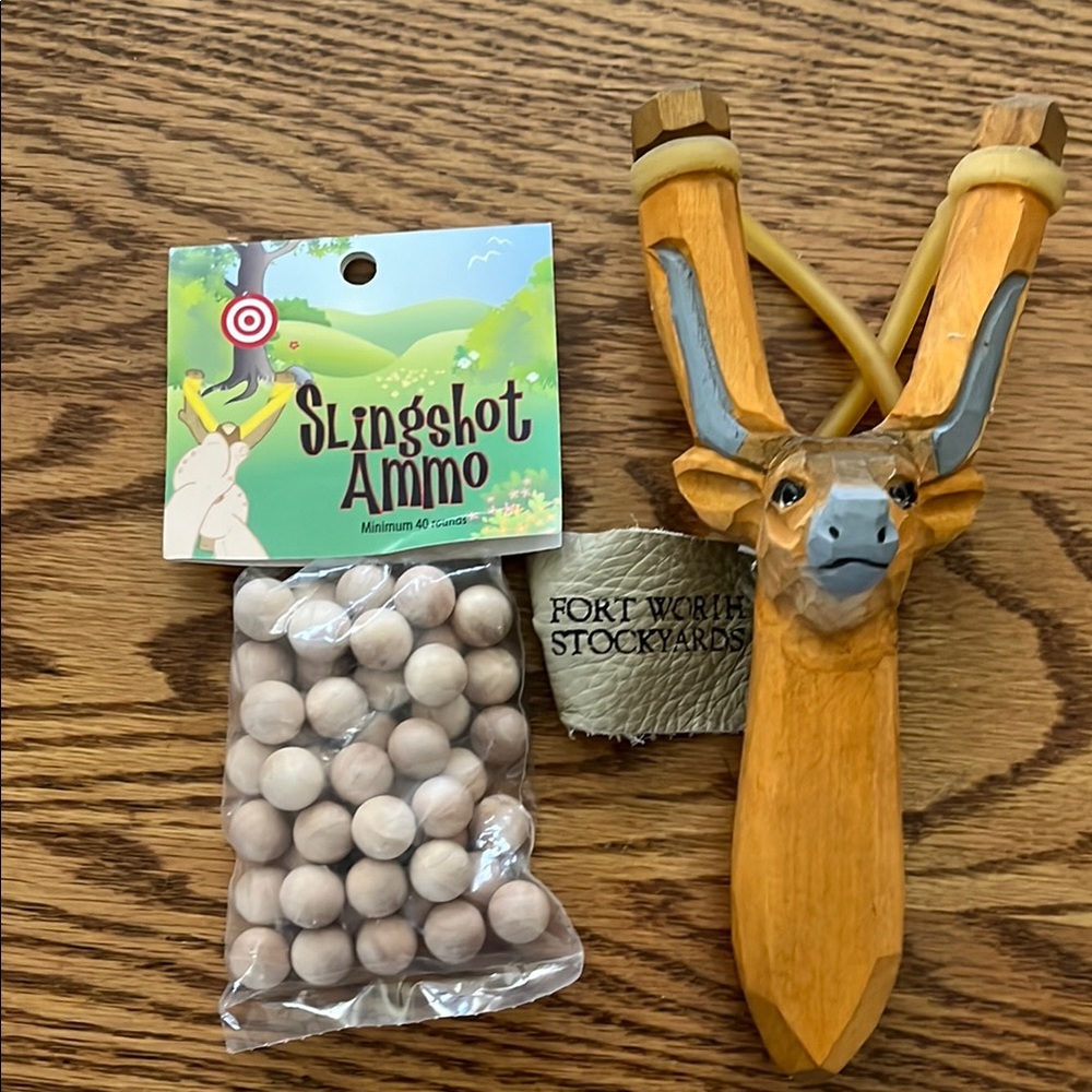 slingshot | Wooden Deer Slingshot with Ammo